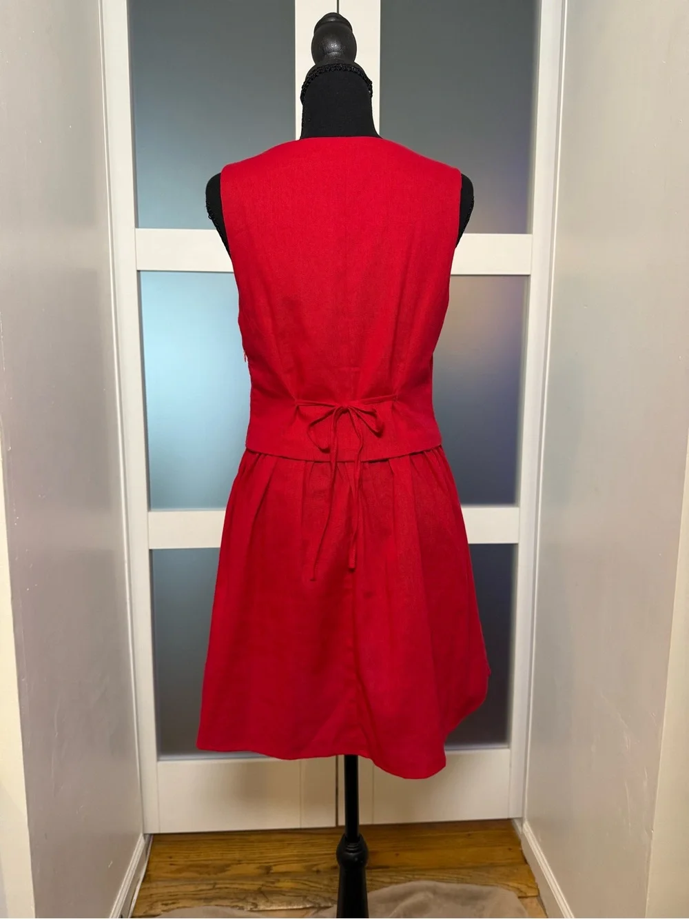 Petal & Pup Milani Mini Sleeveless Dress with Vest Front, size Medium.